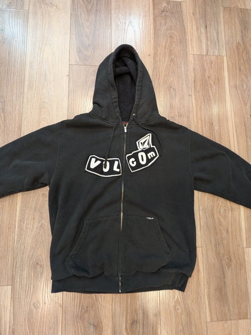 Volcom Sherpa Hoodie Zip Up Mens Large
